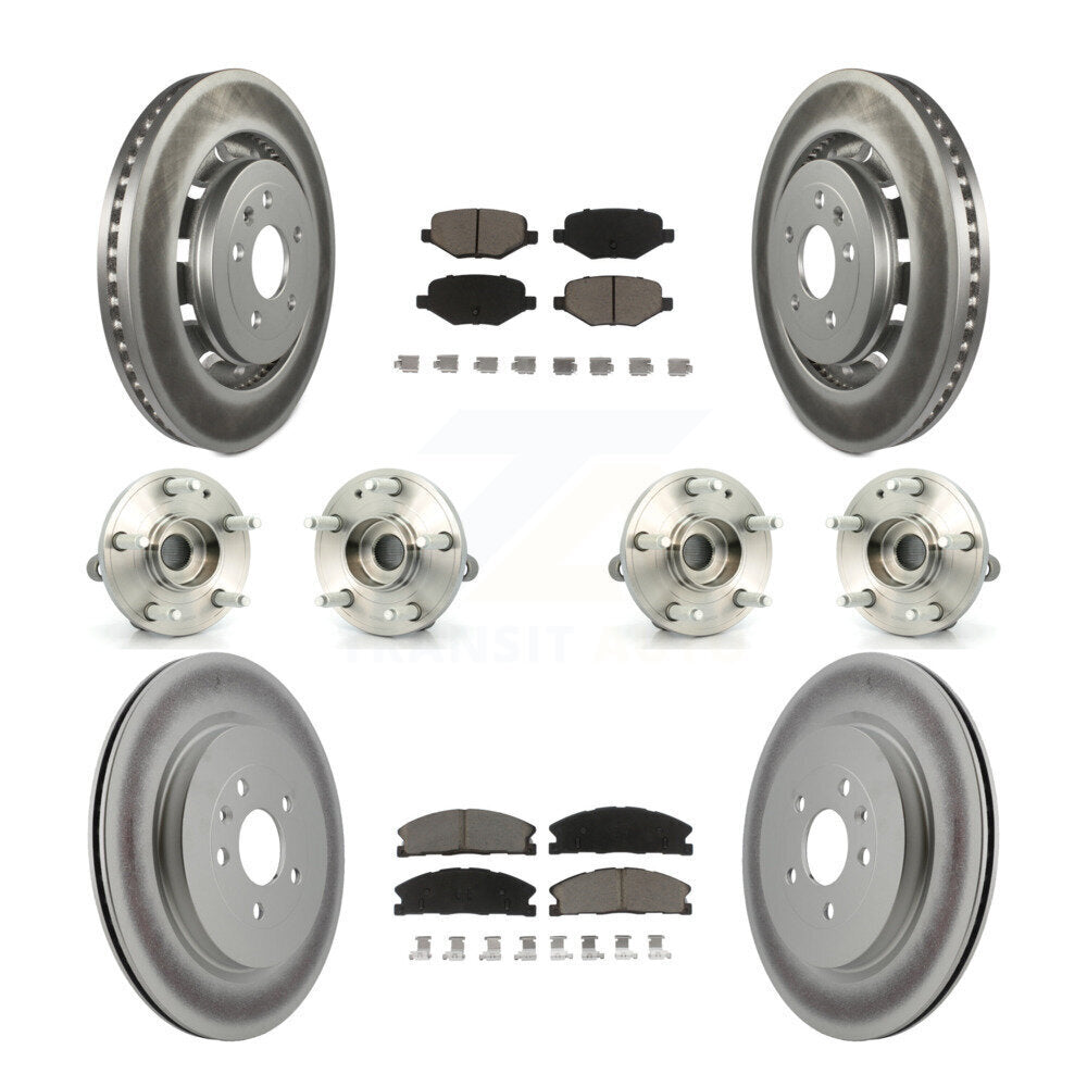 Kit de plaquettes de rotor de frein, roulement de moyeu avant et arrière (10 pièces) pour Ford Explorer Polic