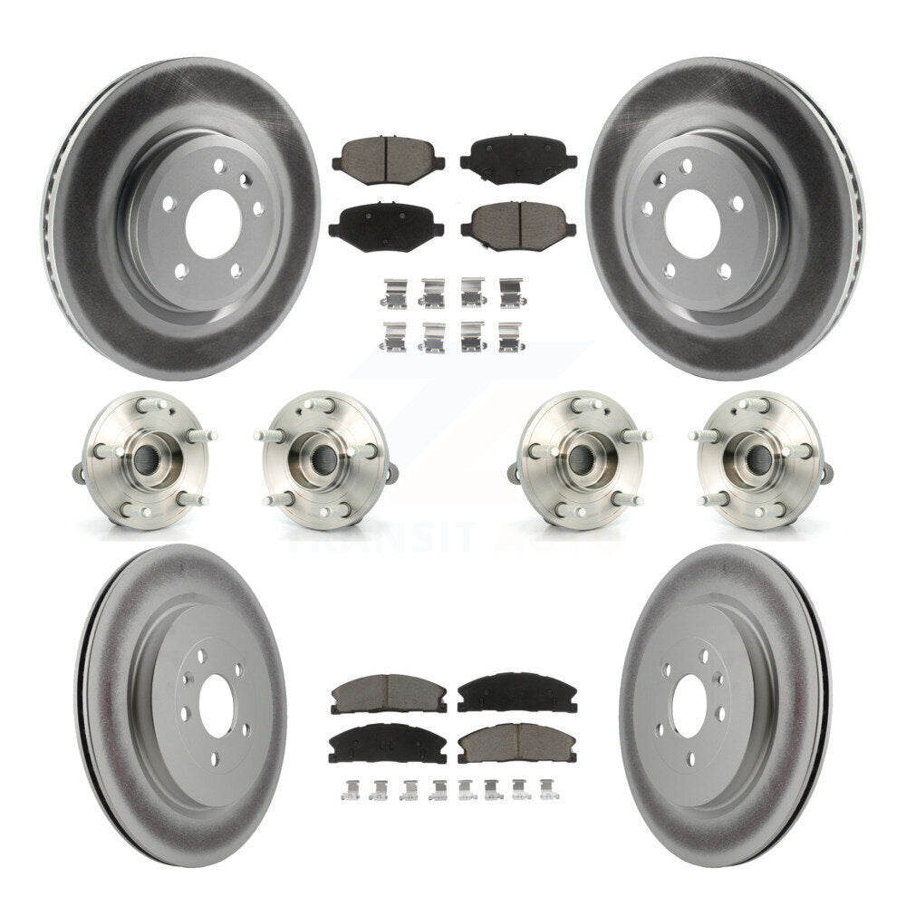Kit de plaquettes de Rotor de frein revêtues de roulement de moyeu avant et arrière (10 pièces) pour Ford Explorer Spor