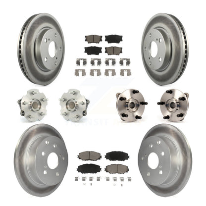 Kit de rotor et de plaquettes de frein revêtus de roulement de moyeu avant et arrière (10 pièces) pour Toyota RAV4 Lexu
