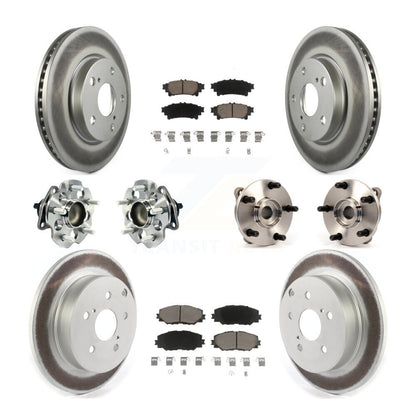 Kit de plaquettes de rotor de frein, roulement de moyeu avant et arrière (10 pièces) pour Toyota Prius 12-18