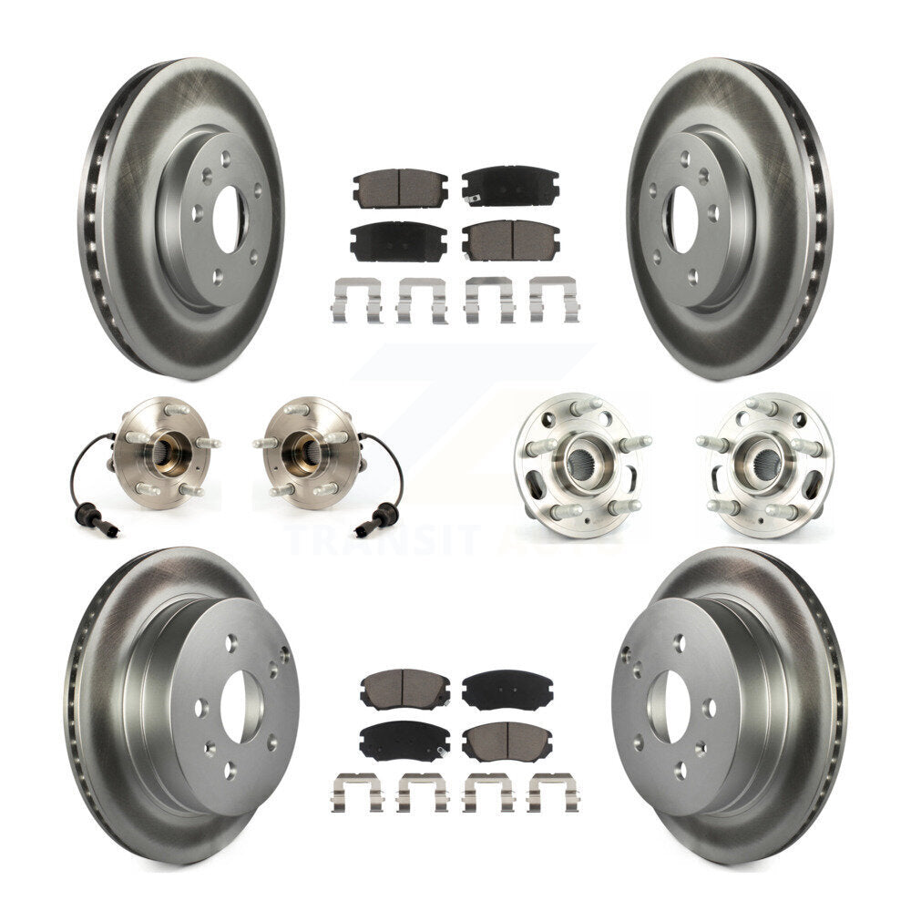 Kit de plaquettes de Rotor de frein, roulement de moyeu avant et arrière (10 pièces) pour Chevrolet Equinox GM