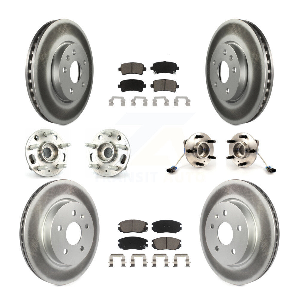Kit de rotor et de plaquettes de frein revêtus de roulement de moyeu avant et arrière (10 pièces) pour Buick Allur 2010