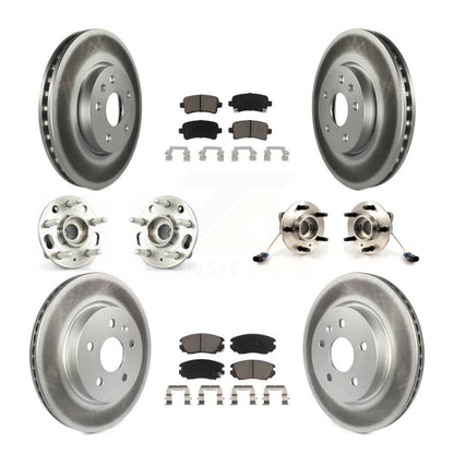 Kit de rotor et de plaquettes de frein revêtus de roulement de moyeu avant et arrière (10 pièces) pour Buick Allur 2010