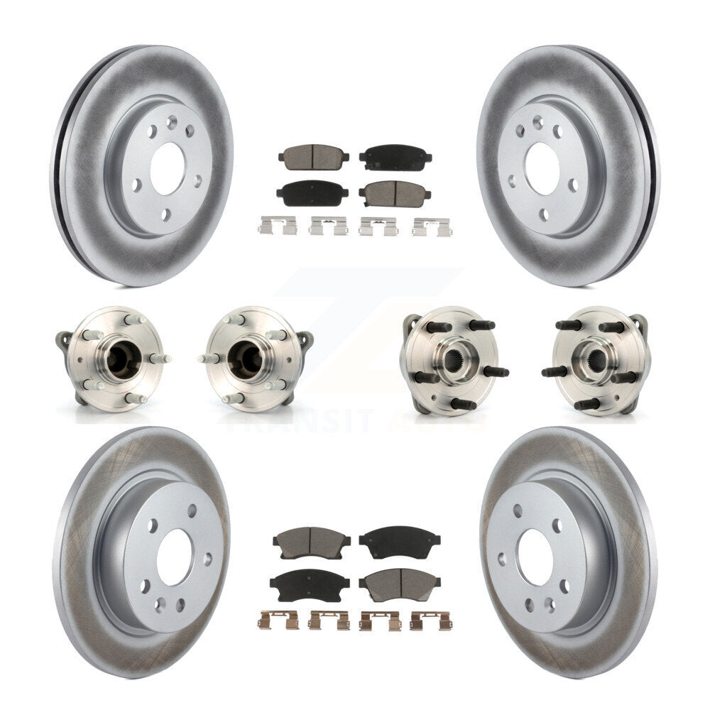 Kit de plaquettes de rotor de frein, roulement de moyeu avant et arrière (10 pièces) pour Chevrolet Cruz 11-12