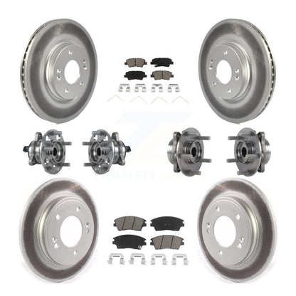 Kit de plaquettes de rotor de frein, roulement de moyeu avant et arrière (10 pièces) pour Hyundai Elantra 1.6