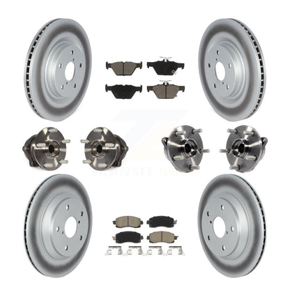 Kit de rotor et de plaquettes de frein revêtus de roulement de moyeu avant et arrière (10 pièces) pour Subaru Foreste