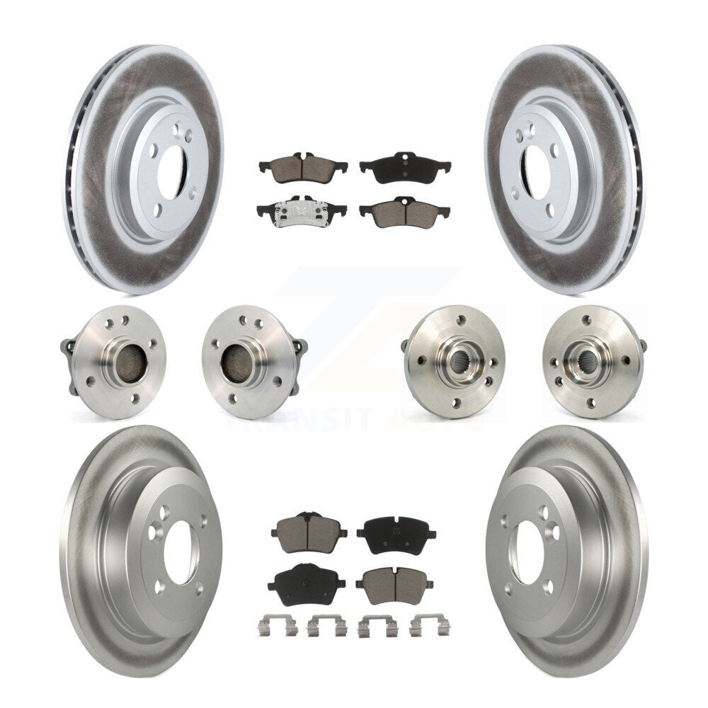Kit de rotors et plaquettes de frein à disque revêtus de roulement de moyeu avant et arrière (10 pièces) pour Mini Coope