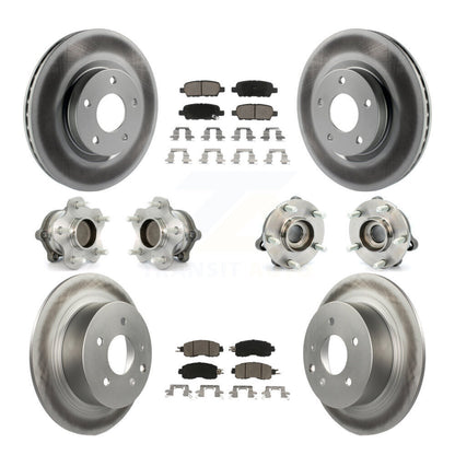 Kit de plaquettes de rotor de frein à disque revêtues de roulement de moyeu avant et arrière (10 pièces) pour Nissan Altim
