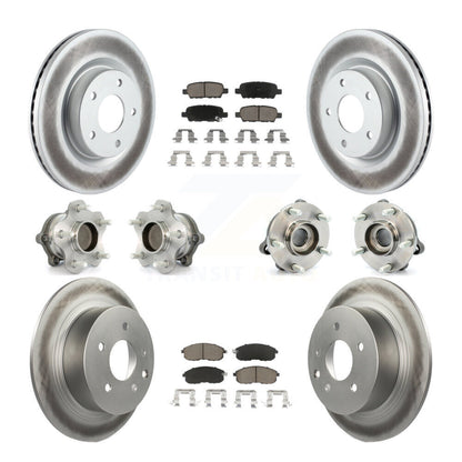 Kit de plaquettes de rotor de frein à disque revêtues de roulement de moyeu avant et arrière (10 pièces) pour Nissan Altim