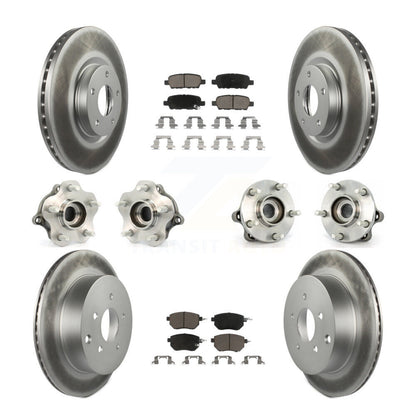 Kit de rotor et de plaquettes de frein revêtus de roulement de moyeu avant et arrière (10 pièces) pour Nissan Murano AW
