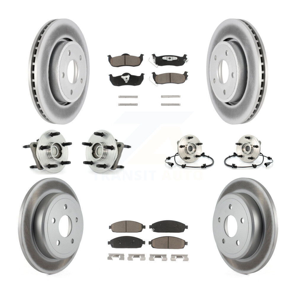Kit de plaquettes de Rotor de frein revêtues de roulement de moyeu avant et arrière (10 pièces) pour Jeep Grand Cheroke