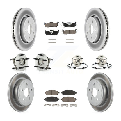Kit de plaquettes de Rotor de frein revêtues de roulement de moyeu avant et arrière (10 pièces) pour Jeep Grand Cheroke