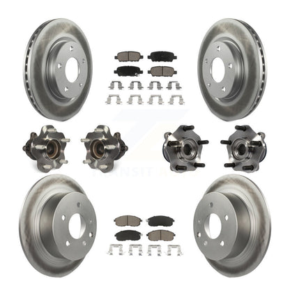 Kit de plaquettes de rotor de frein à disque revêtues de roulement de moyeu avant et arrière (10 pièces) pour Nissan Sentr
