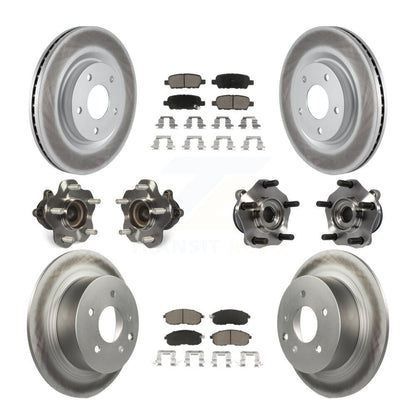 Kit de plaquettes de rotor de frein à disque revêtues de roulement de moyeu avant et arrière (10 pièces) pour Nissan Sentr