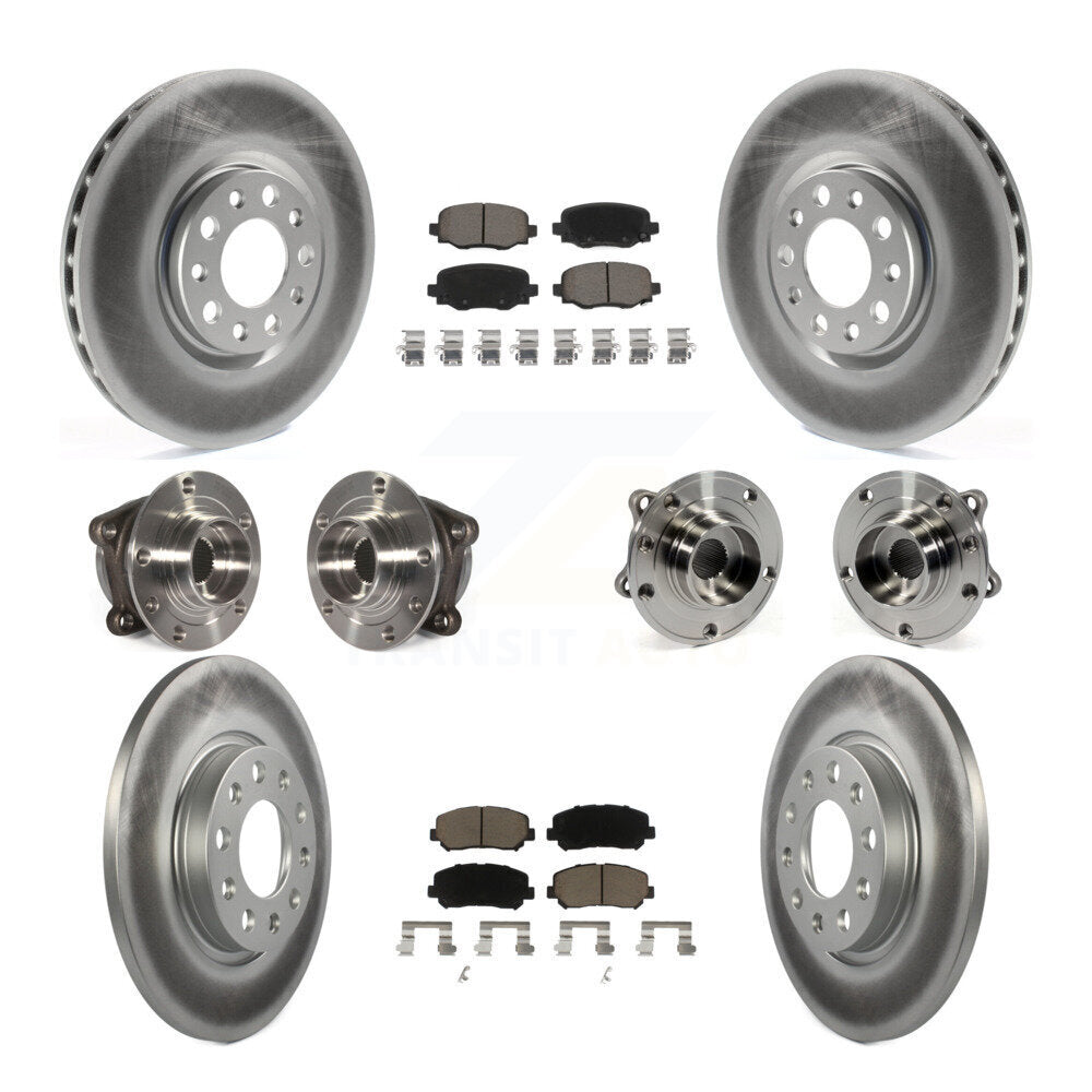 Kit de rotors et plaquettes de frein revêtus de roulement de moyeu avant et arrière (10 pièces) pour Chrysler 200 AW