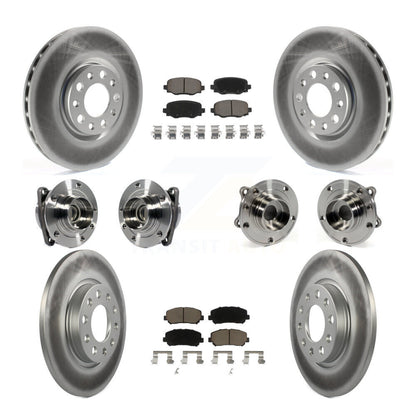 Kit de rotors et plaquettes de frein revêtus de roulement de moyeu avant et arrière (10 pièces) pour Chrysler 200 FW