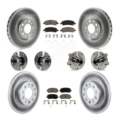 Kit de plaquettes de rotor de frein, roulement de moyeu avant et arrière (10 pièces) pour Dodge Dar 2013 – 2016