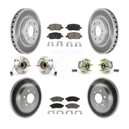 Kit de rotor et de plaquettes de frein à disque revêtus de roulement de moyeu avant et arrière (10 pièces) pour Saturn Rela