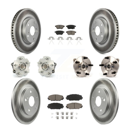 Kit de rotor et de plaquettes de frein revêtus de roulement de moyeu avant et arrière (10 pièces) pour Toyota Corolla i