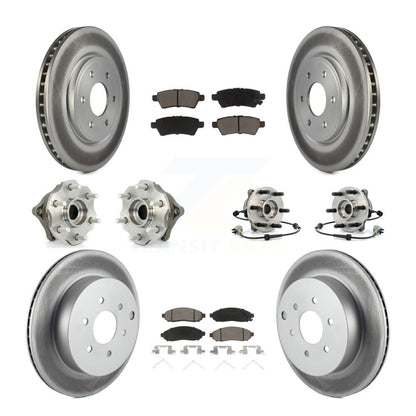Kit de rotor et de plaquettes de frein revêtus de roulement de moyeu avant et arrière (10 pièces) pour Nissan Pathfinde