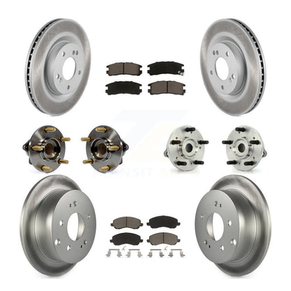 Kit de plaquettes de rotor de frein enduites de roulement de moyeu avant et arrière (10 pièces) pour Mitsubishi Eclips