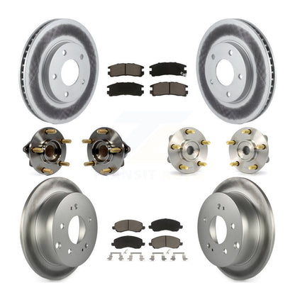 Kit de rotor et de plaquettes de frein revêtus de roulement de moyeu avant et arrière (10 pièces) pour Mitsubishi Galan