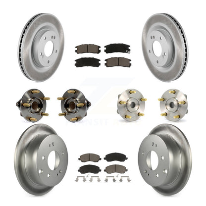 Kit de plaquettes de rotor de frein enduites de roulement de moyeu avant et arrière (10 pièces) pour Mitsubishi Eclips