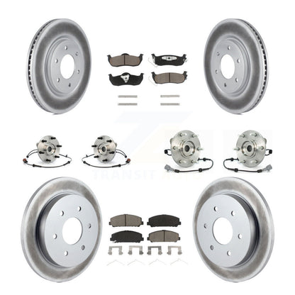 Kit de plaquettes de rotor de frein enduites de roulement de moyeu avant et arrière (10 pièces) pour Nissan Armada QX5