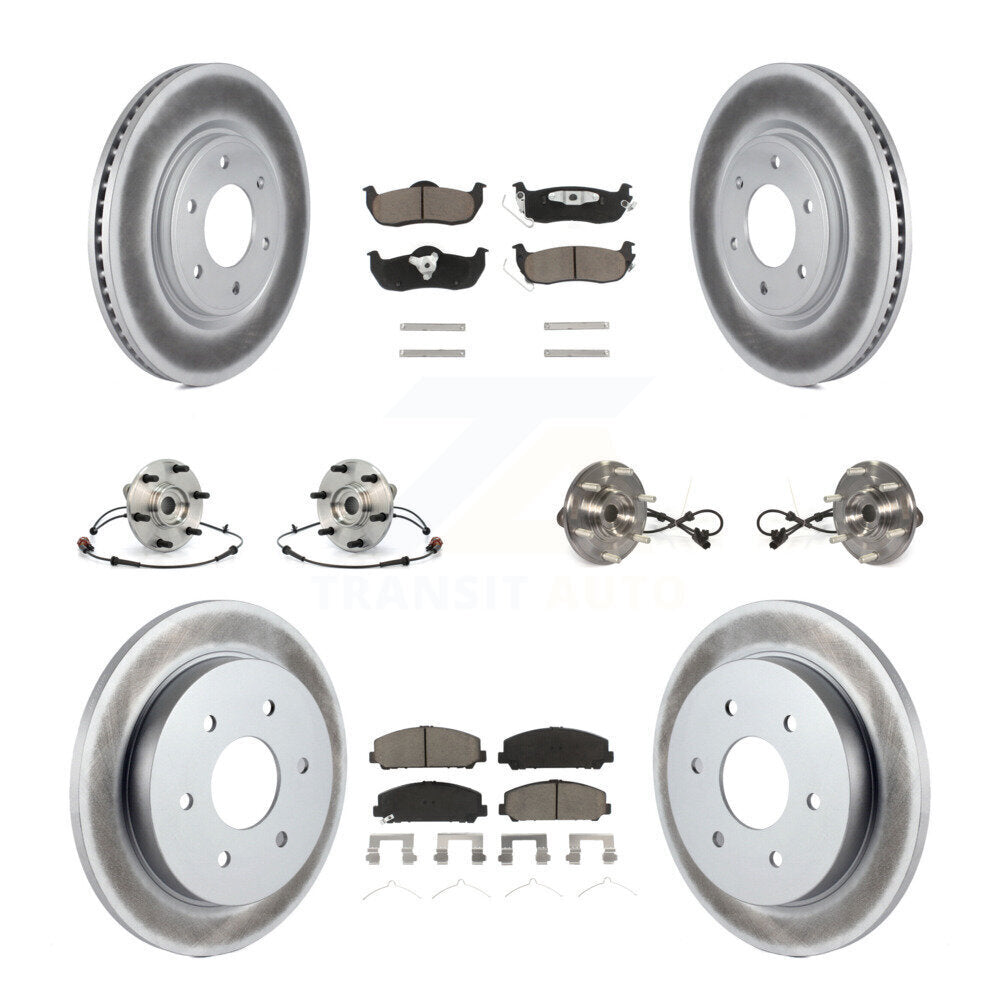 Kit de plaquettes de rotor de frein à disque revêtues de roulement de moyeu avant et arrière (10 pièces) pour Nissan Armad