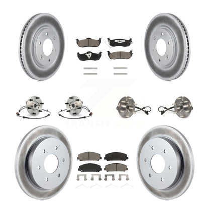 Kit de plaquettes de rotor de frein à disque revêtues de roulement de moyeu avant et arrière (10 pièces) pour Nissan Armad