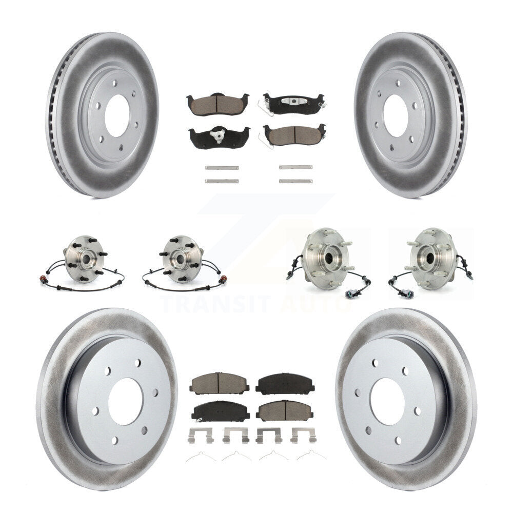 Kit de plaquettes de rotor de frein à disque revêtues de roulement de moyeu avant et arrière (10 pièces) pour INFINITI QX5