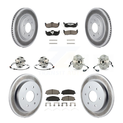 Kit de plaquettes de rotor de frein à disque revêtues de roulement de moyeu avant et arrière (10 pièces) pour INFINITI QX5
