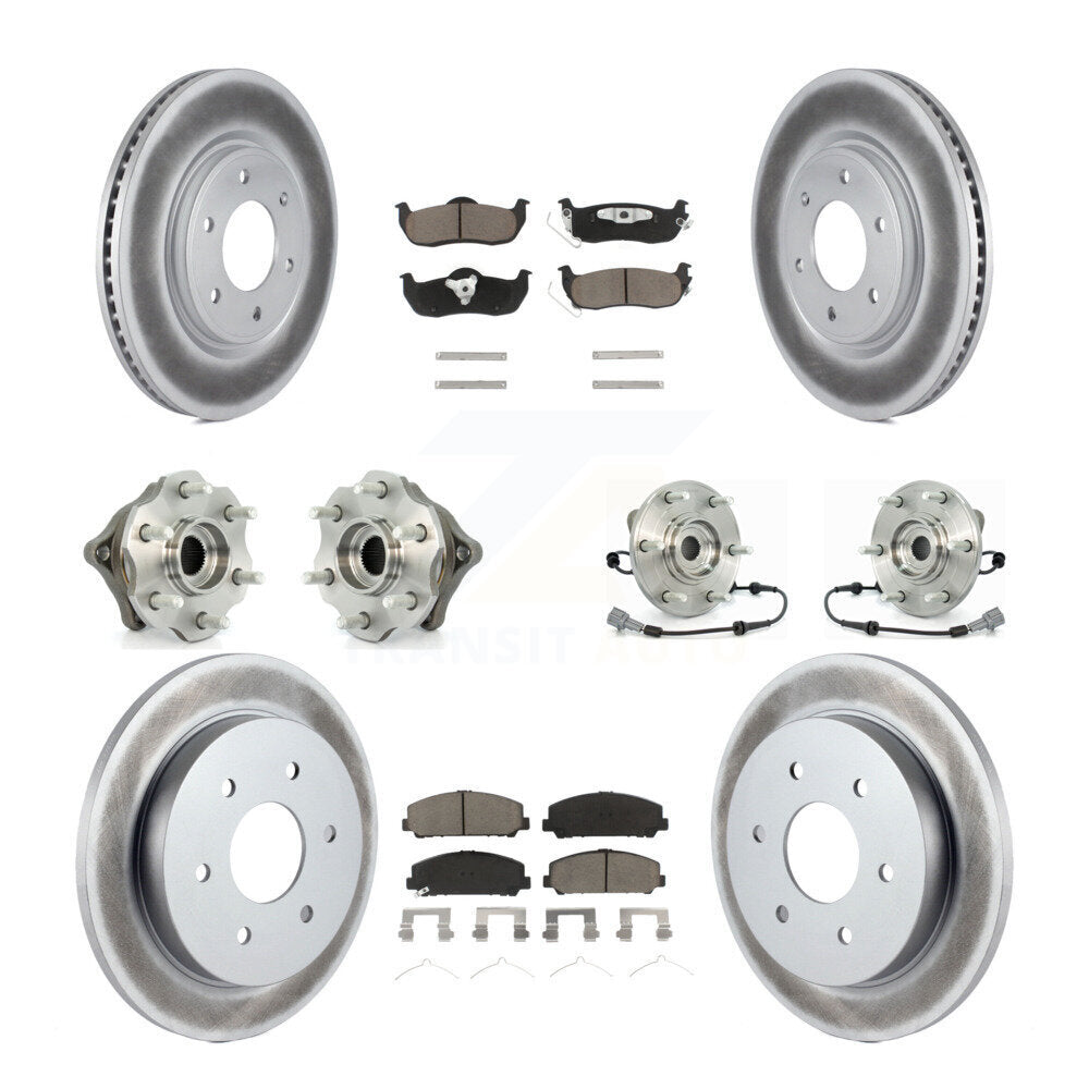 Kit de plaquettes de rotor de frein à disque revêtues de roulement de moyeu avant et arrière (10 pièces) pour Nissan Armad