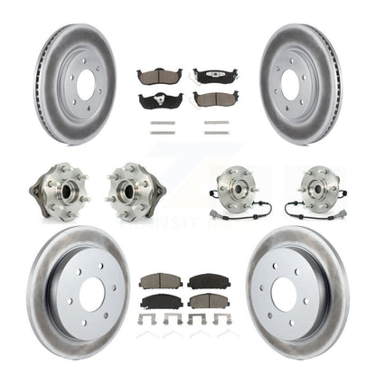 Kit de plaquettes de rotor de frein à disque revêtues de roulement de moyeu avant et arrière (10 pièces) pour Nissan Armad