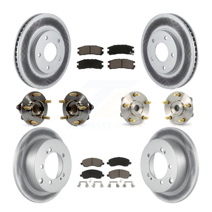 Kit de plaquettes de rotor de frein enduites de roulement de moyeu avant et arrière (10 pièces) pour Mitsubishi Eclips