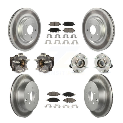 Kit de rotor et de plaquettes de frein revêtus de roulement de moyeu avant et arrière (10 pièces) pour Nissan Pathfinde