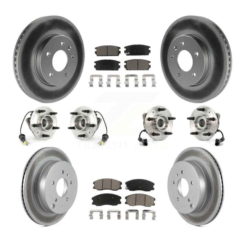 Kit de plaquettes de Rotor de frein, roulement de moyeu avant et arrière (10 pièces) pour Chevrolet Equinox Vu