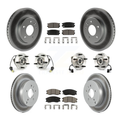 Kit de plaquettes de Rotor de frein, roulement de moyeu avant et arrière (10 pièces) pour Chevrolet Equinox Vu
