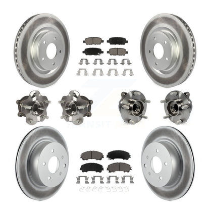 Kit de rotor et de plaquettes de frein revêtus de roulement de moyeu avant et arrière (10 pièces) pour INFINITI QX50 RW