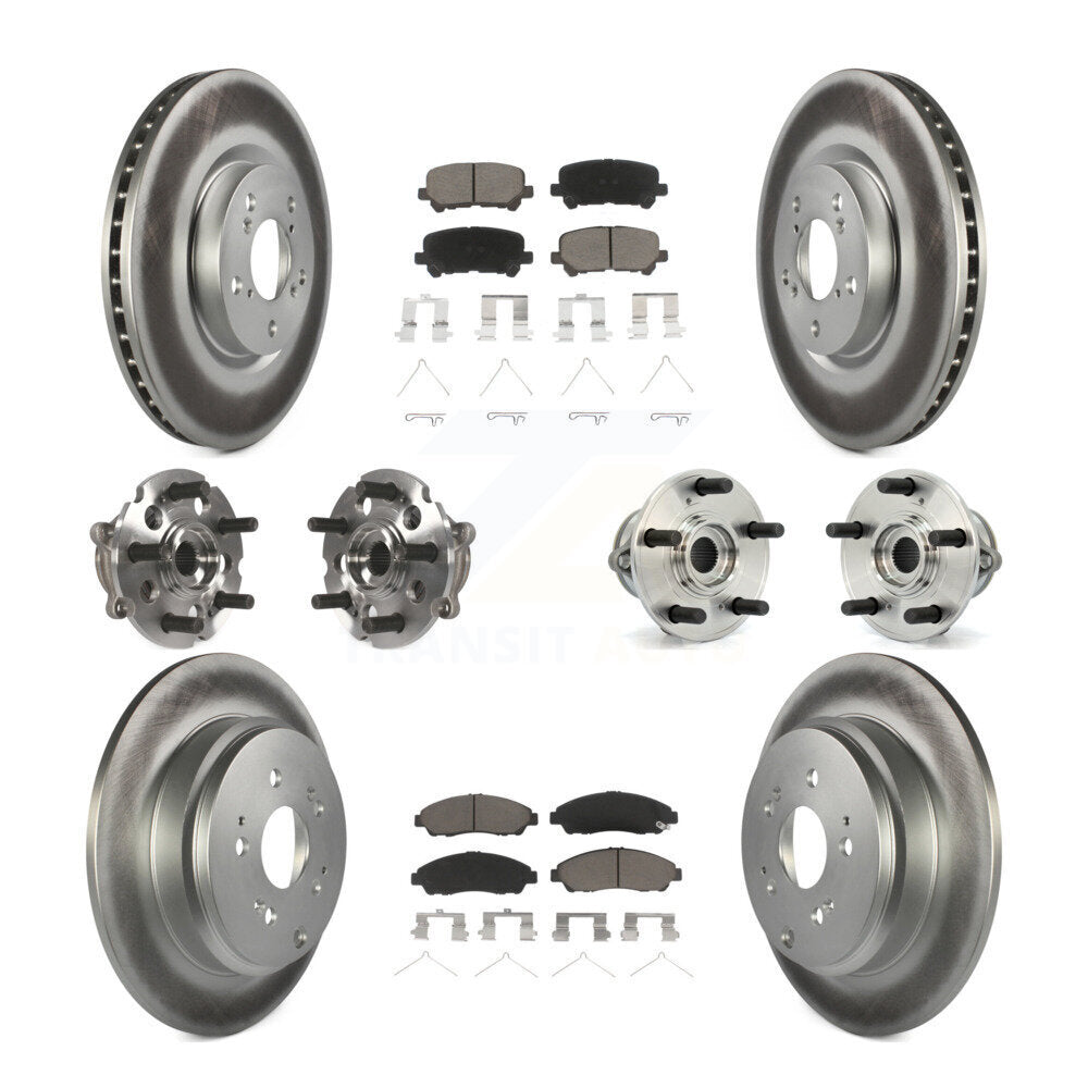 Kit de plaquettes de Rotor de frein, roulement de moyeu avant et arrière (10 pièces) pour Honda Pilot Acura MD