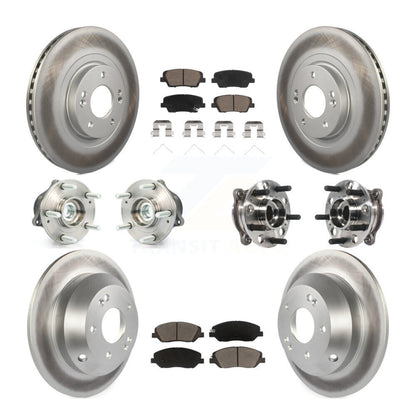 Kit de plaquettes de Rotor de frein revêtues de roulement de moyeu avant et arrière (10 pièces) pour Hyundai Santa Fe X