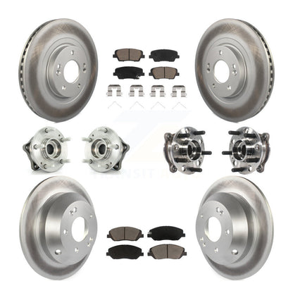 Kit de plaquettes de Rotor de frein revêtues de roulement de moyeu avant et arrière (10 pièces) pour Hyundai Santa Fe X