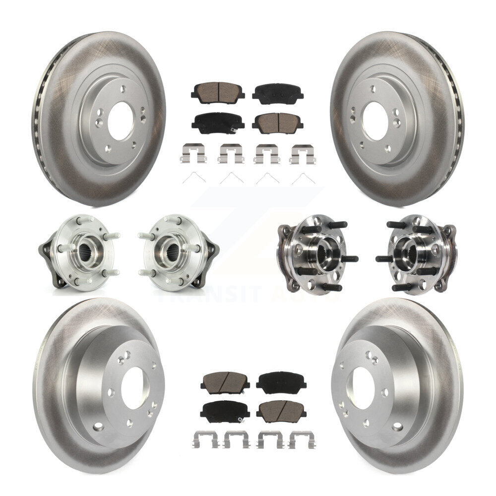 Kit de plaquettes de Rotor de frein revêtues de roulement de moyeu avant et arrière, pour Hyundai Santa Fe Sport AW