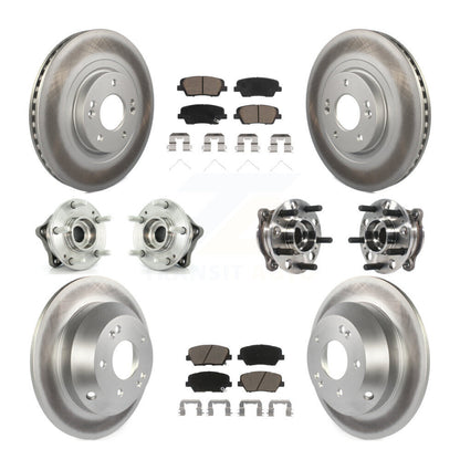Kit de plaquettes de Rotor de frein revêtues de roulement de moyeu avant et arrière, pour Hyundai Santa Fe Sport AW