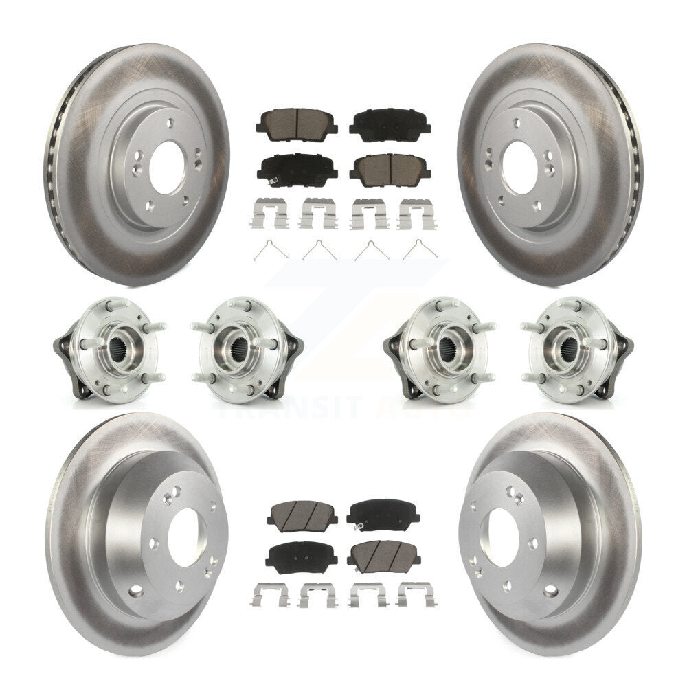 Kit de plaquettes de rotor de frein, roulement de moyeu avant et arrière (10 pièces) pour Kia Sorento AW 14-15