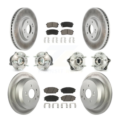 Kit de plaquettes de rotor de frein, roulement de moyeu avant et arrière (10 pièces) pour Hyundai Veracruz FW