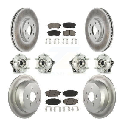 Kit de plaquettes de rotor de frein, roulement de moyeu avant et arrière (10 pièces) pour Hyundai Veracruz AW