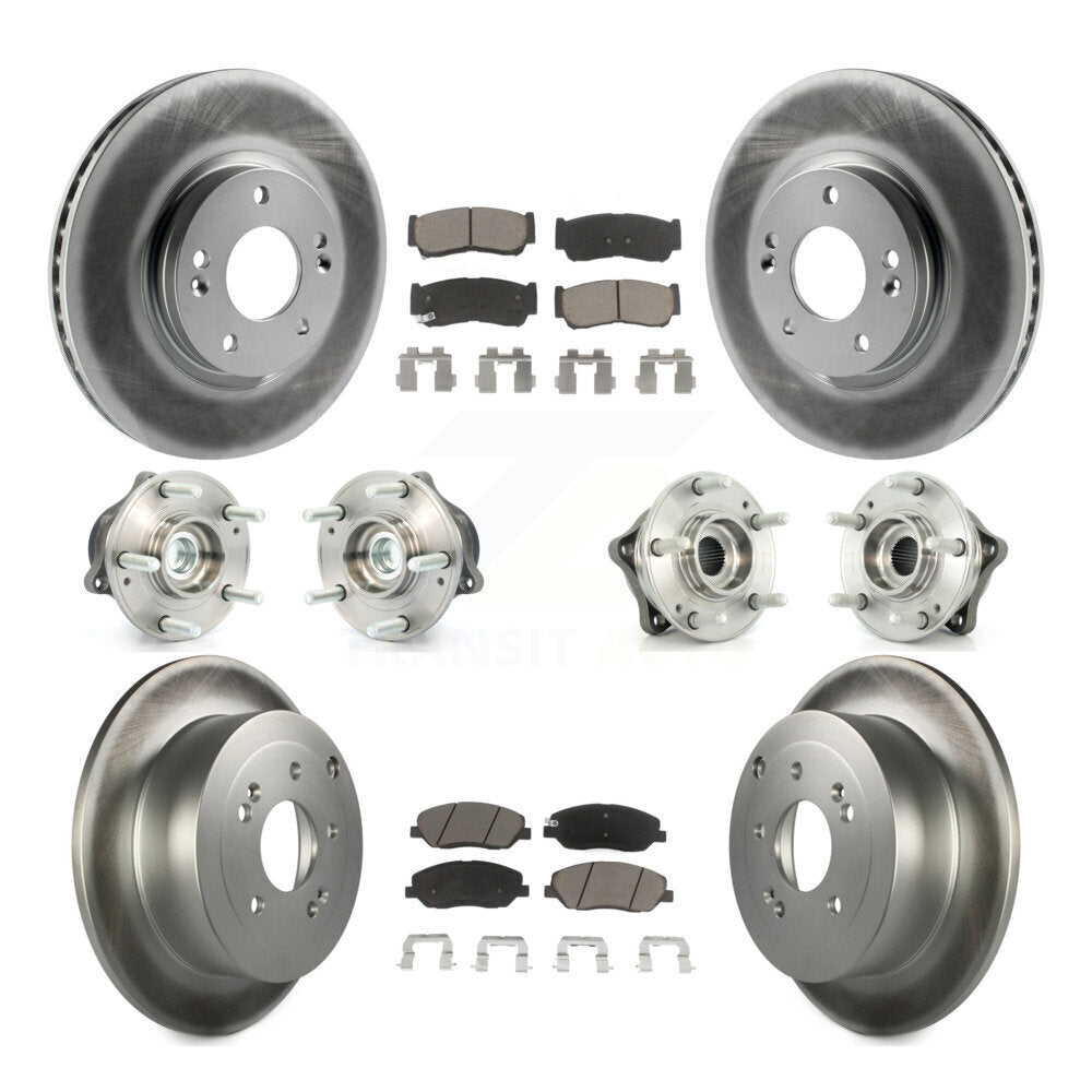 Kit de plaquettes de rotor de frein, roulement de moyeu avant et arrière (10 pièces), pour Hyundai Santa Fe FW
