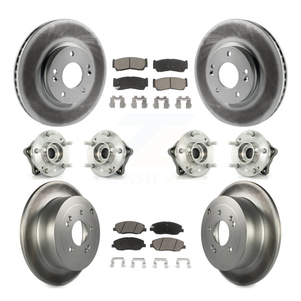 Kit de plaquettes de rotor de frein, roulement de moyeu avant et arrière (10 pièces) pour Hyundai Santa Fe AW
