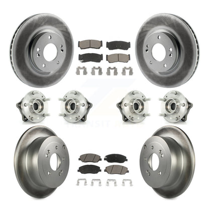 Kit de plaquettes de rotor de frein, roulement de moyeu avant et arrière (10 pièces) pour Hyundai Santa Fe AW